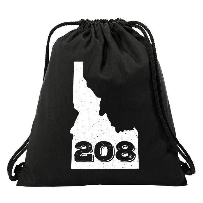 Area Code 208 Boise Idaho Funny Home State Gift Drawstring Bag