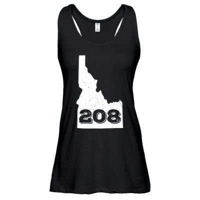 Area Code 208 Boise Idaho Funny Home State Gift Ladies Essential Flowy Tank