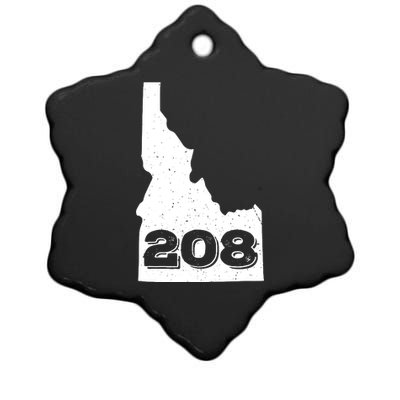 Area Code 208 Boise Idaho Funny Home State Gift Ceramic Star Ornament