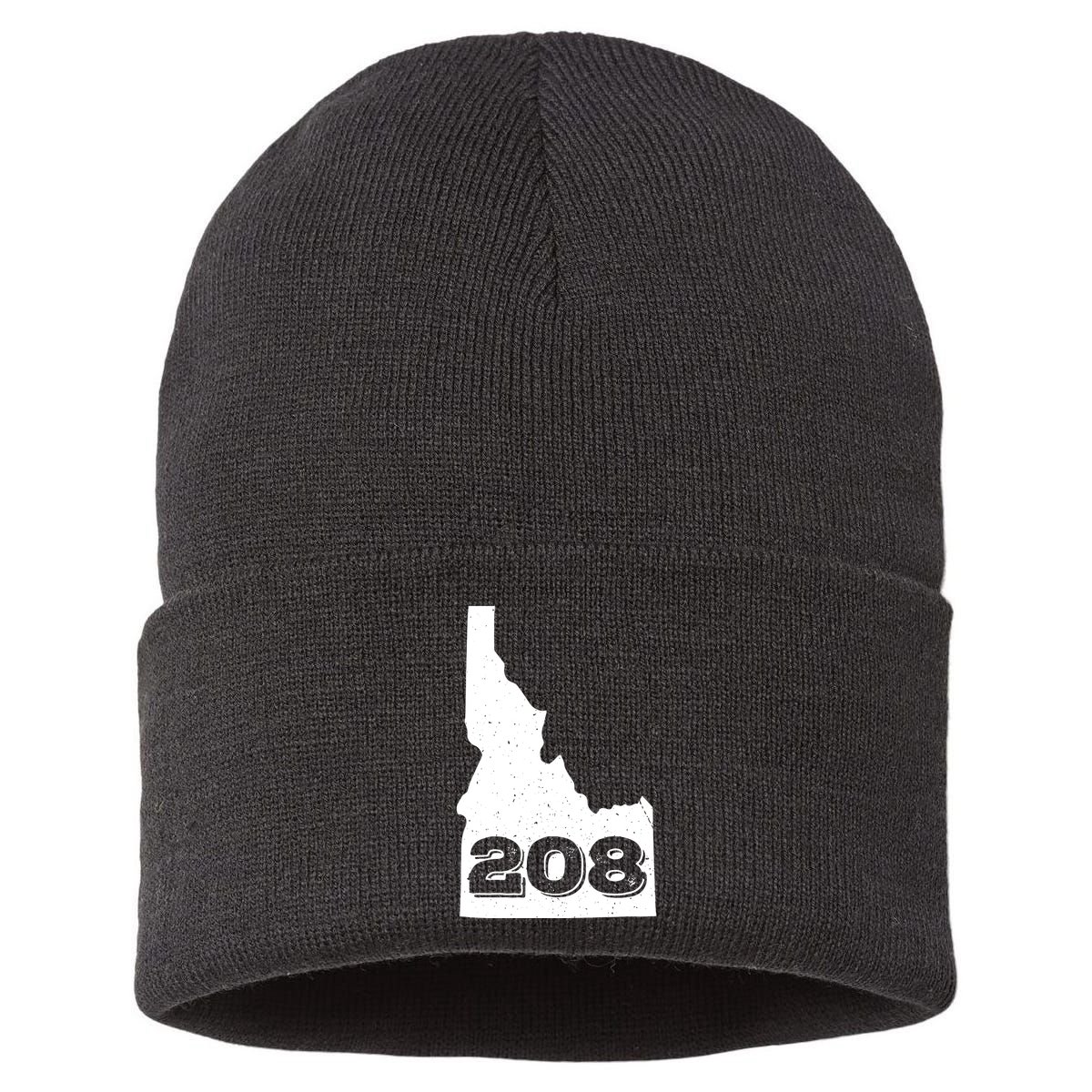 Area Code 208 Boise Idaho Funny Home State Gift Sustainable Knit Beanie