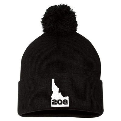 Area Code 208 Boise Idaho Funny Home State Gift Pom Pom 12in Knit Beanie