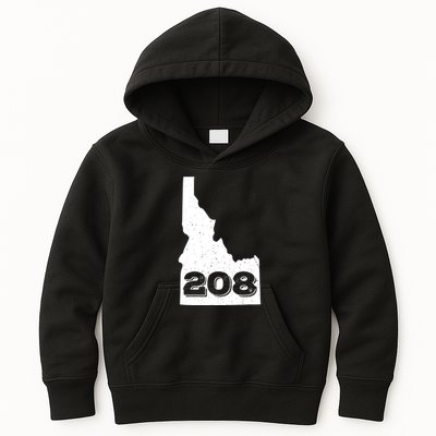 Area Code 208 Boise Idaho Funny Home State Gift Kids Hoodie