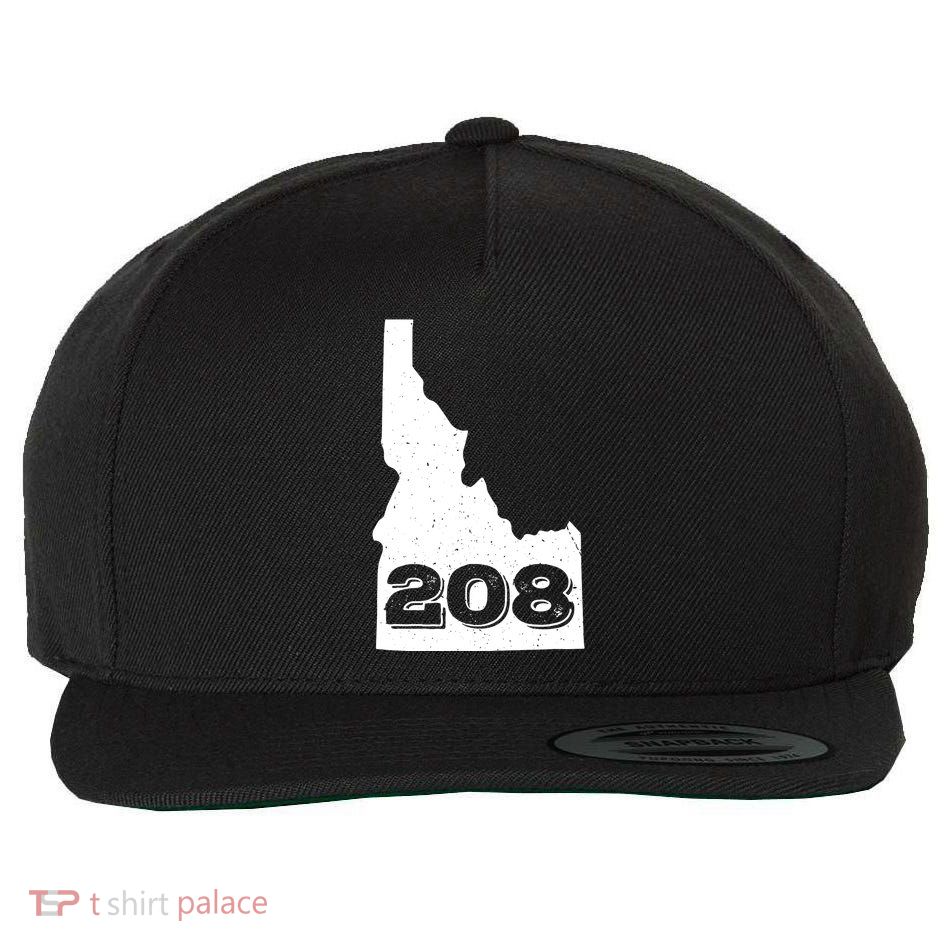 Area Code 208 Boise Idaho Funny Home State Gift Wool Snapback Cap