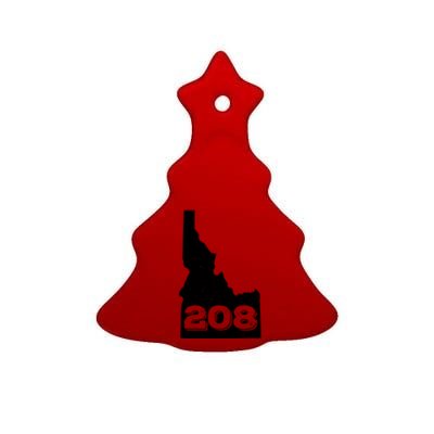 Area Code 208 Boise Idaho Funny Home State Gift Ceramic Tree Ornament