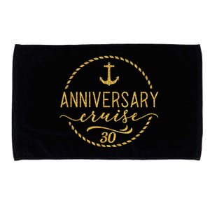 Anniversary Cruise 30 30 years Wedding Anniversary Microfiber Hand Towel