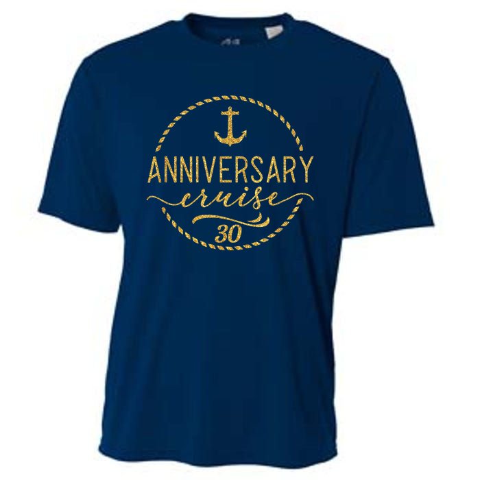 Anniversary Cruise 30 30 years Wedding Anniversary Cooling Performance Crew T-Shirt