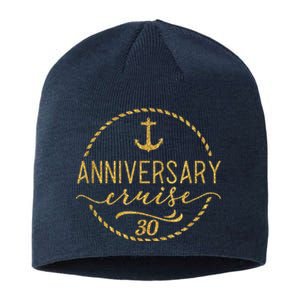 Anniversary Cruise 30 30 years Wedding Anniversary Sustainable Beanie