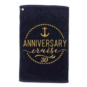 Anniversary Cruise 30 30 years Wedding Anniversary Platinum Collection Golf Towel