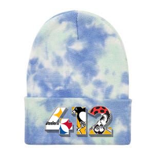 Area Code 412 Sports Teams For Pittsburgh Tie Dye 12in Knit Beanie