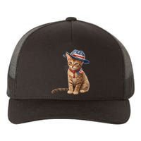 American Cat 4th Of July Cat Patriotic Cats Abyssinian Kitten Yupoong Adult 5-Panel Trucker Hat