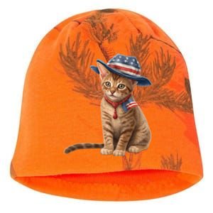 American Cat 4th Of July Cat Patriotic Cats Abyssinian Kitten Kati - Camo Knit Beanie