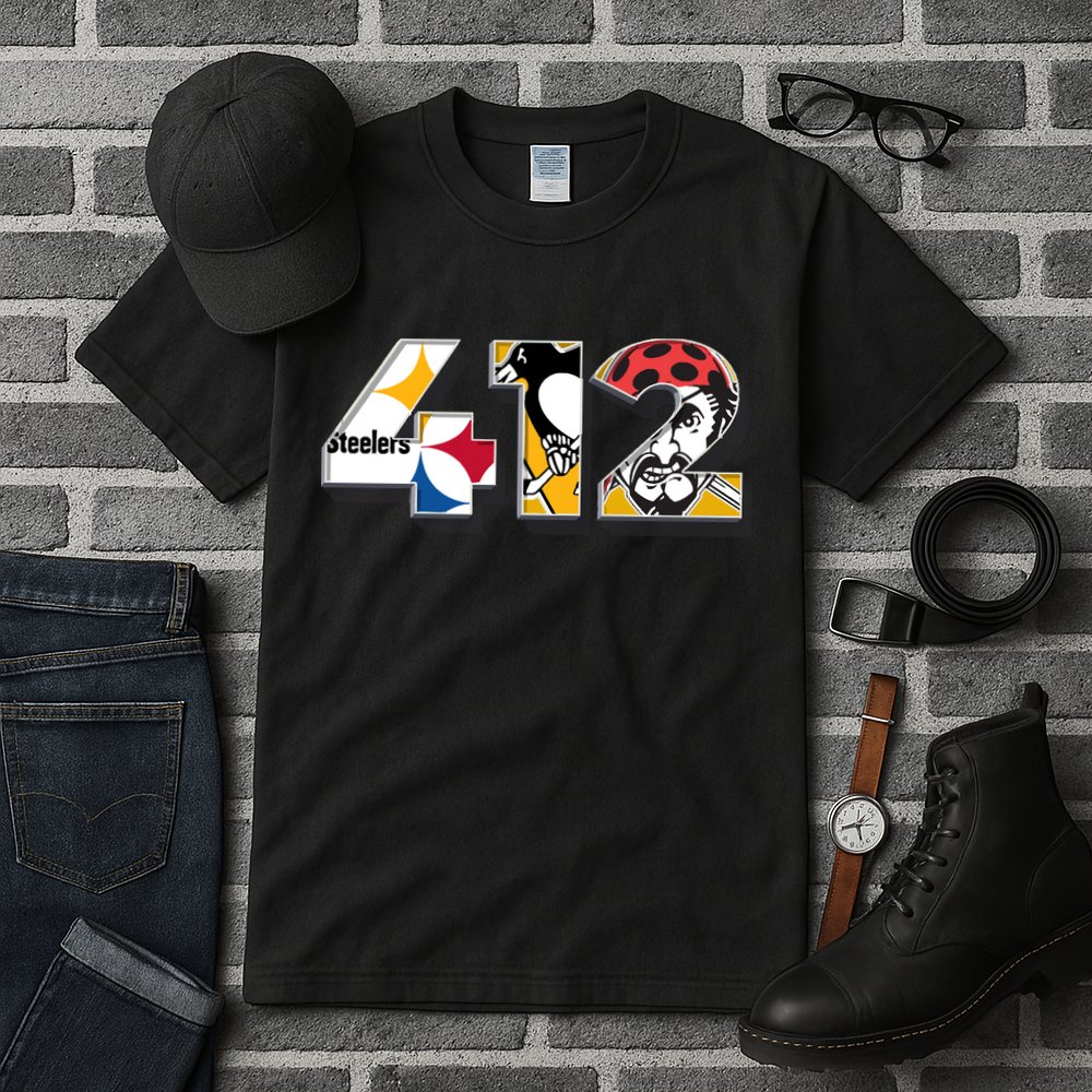 Area Code 412 Sports Teams For Pittsburgh Tall T-Shirt