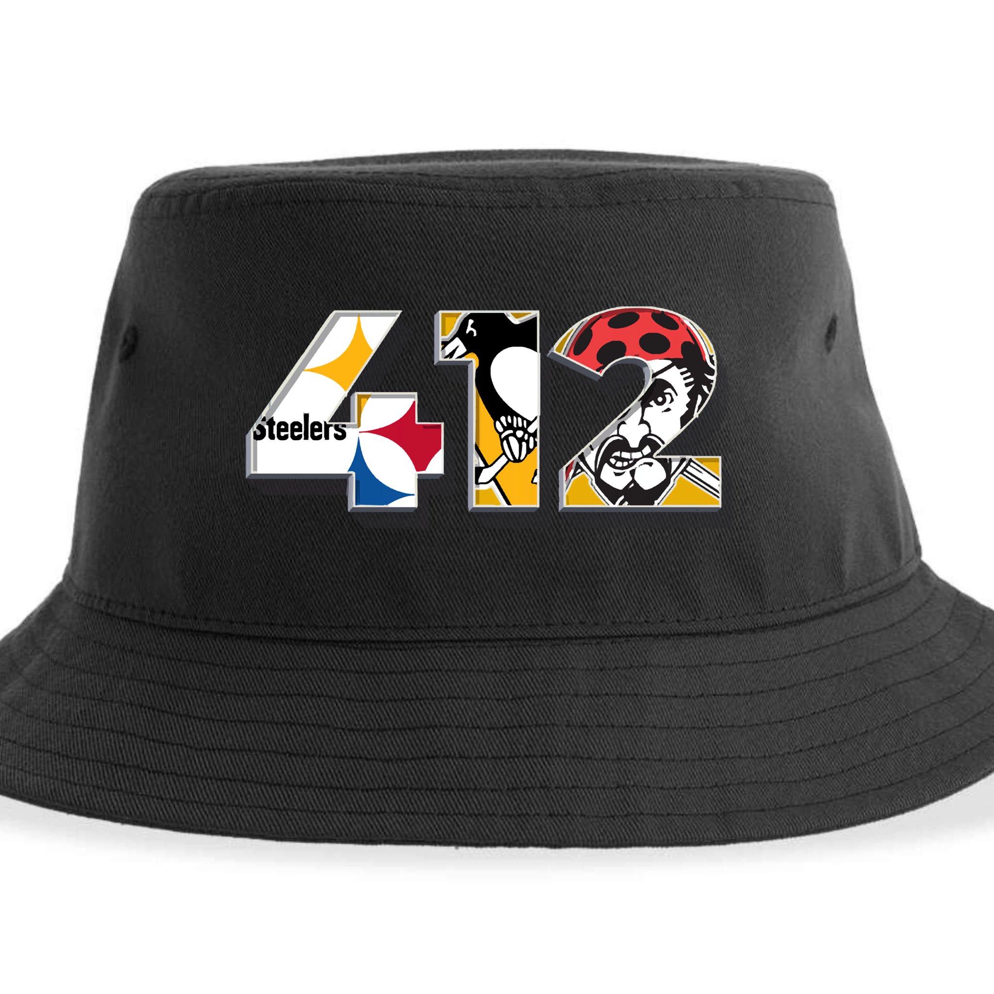 Area Code 412 Sports Teams For Pittsburgh Sustainable Bucket Hat