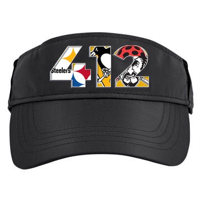 Area Code 412 Sports Teams For Pittsburgh Adult Drive Performance Visor