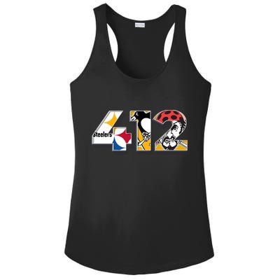 Area Code 412 Sports Teams For Pittsburgh Ladies PosiCharge Competitor Racerback Tank