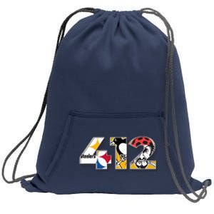 Area Code 412 Sports Teams For Pittsburgh Sweatshirt Cinch Pack Bag