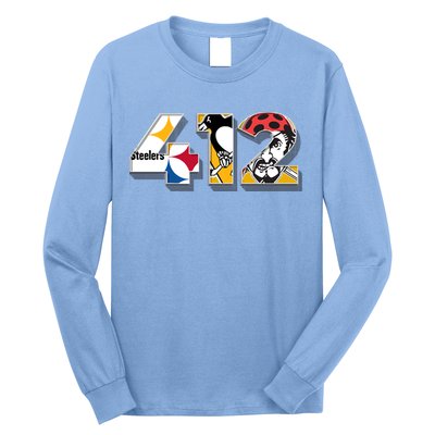 Area Code 412 Sports Teams For Pittsburgh Long Sleeve Shirt