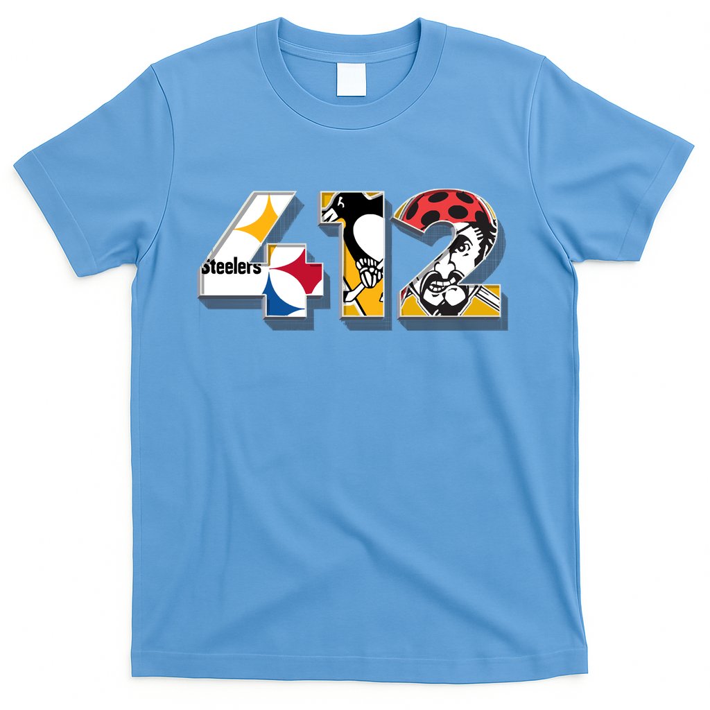 Area Code 412 Sports Teams For Pittsburgh T-Shirt