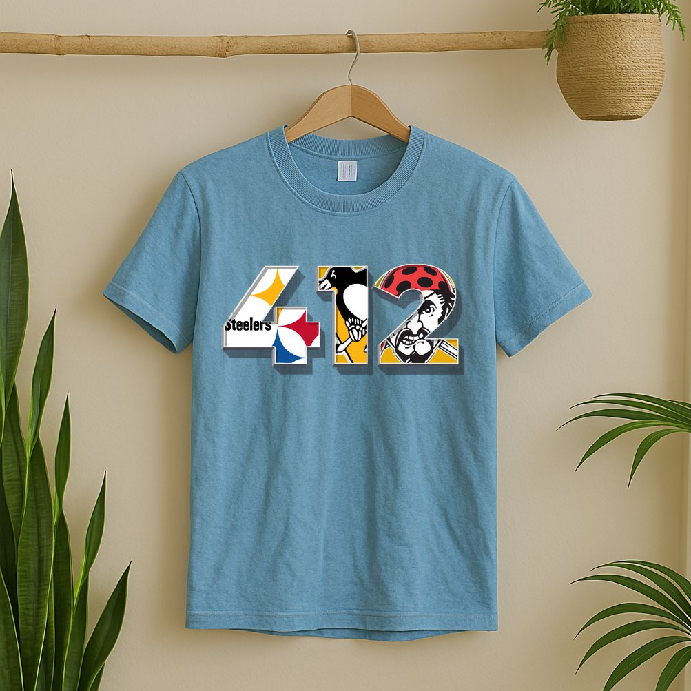 Area Code 412 Sports Teams For Pittsburgh T-Shirt