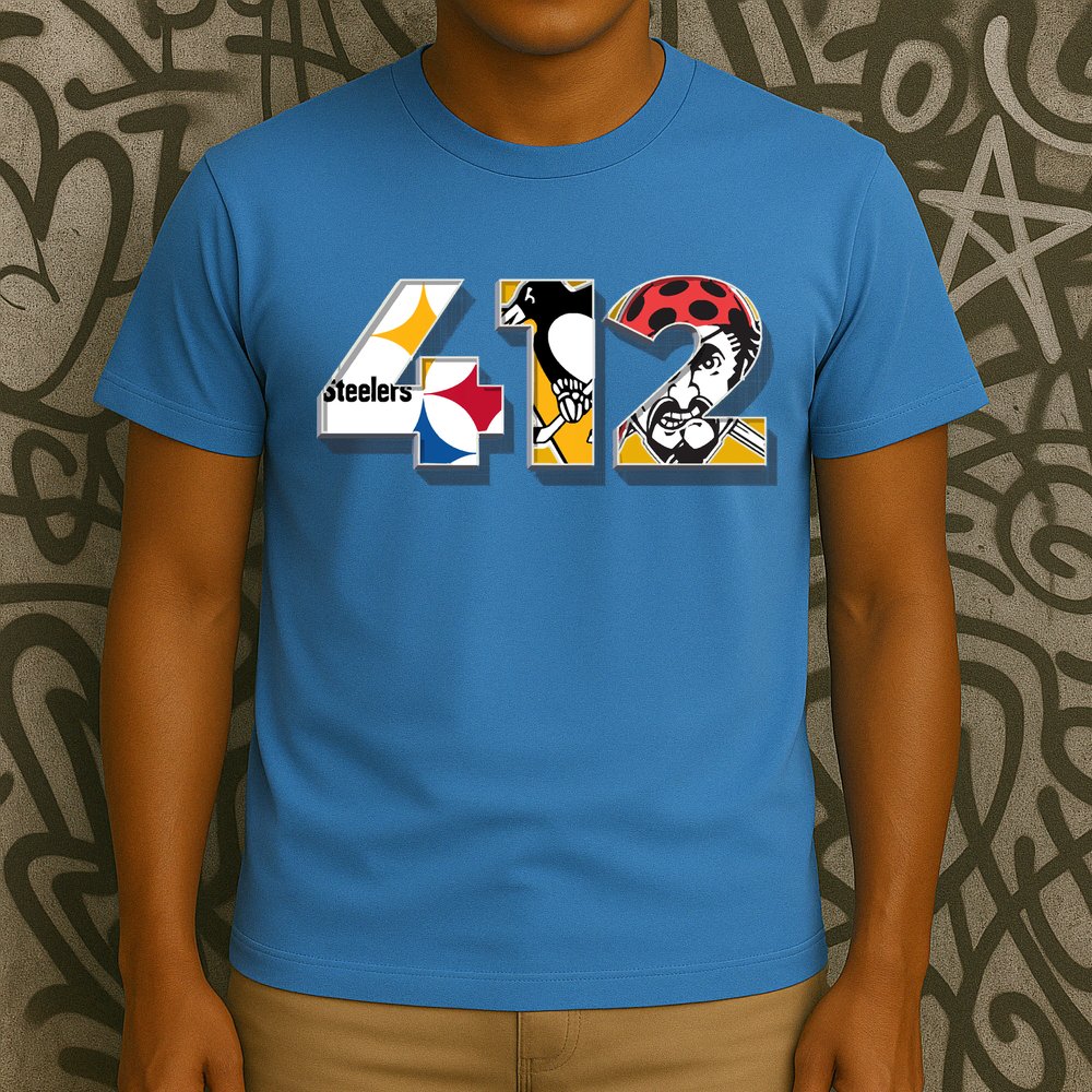Area Code 412 Sports Teams For Pittsburgh T-Shirt