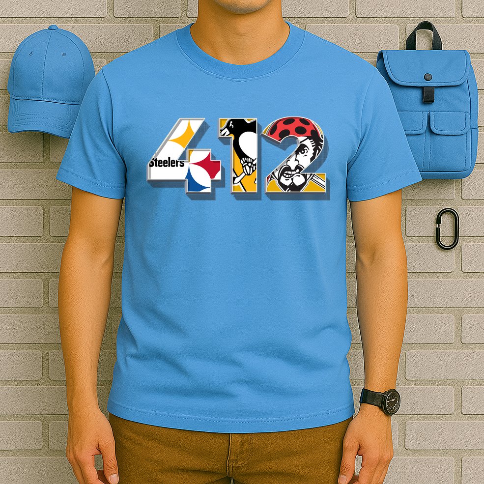 Area Code 412 Sports Teams For Pittsburgh T-Shirt