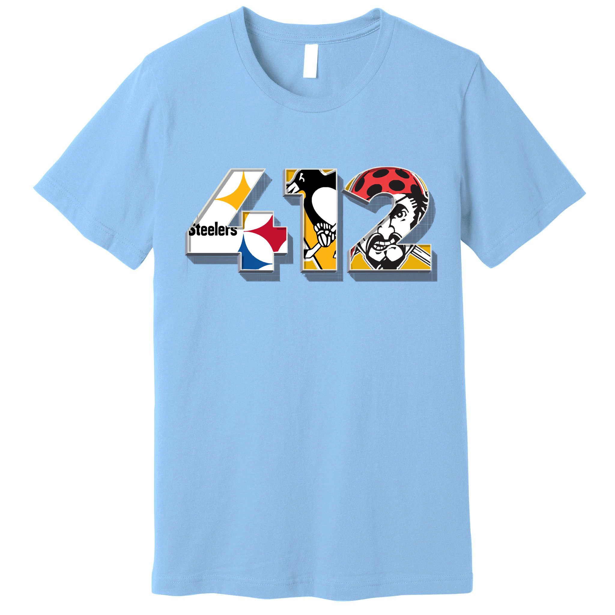 Area Code 412 Sports Teams For Pittsburgh Premium T-Shirt