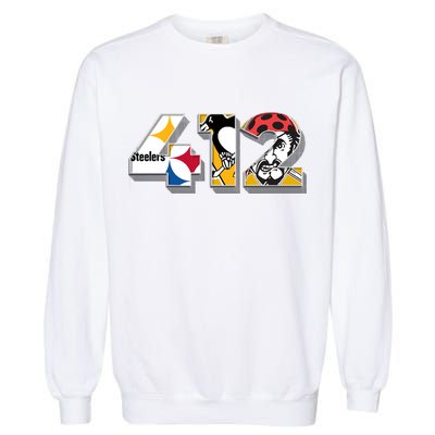Area Code 412 Sports Teams For Pittsburgh Garment-Dyed Sweatshirt