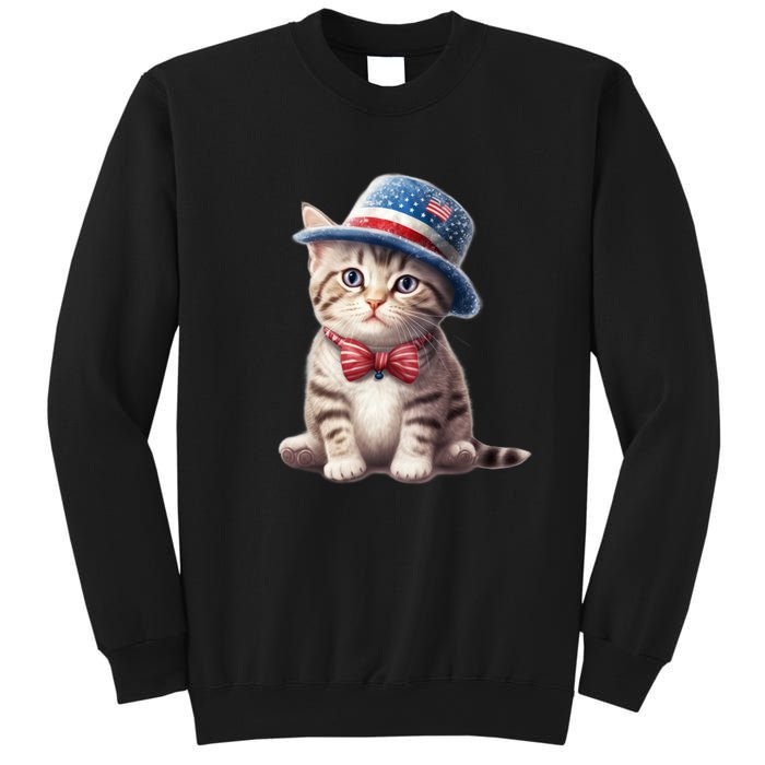 American Cat 4th Of July Cat Patriotic Cats American Shorthair Kitten Sweatshirt