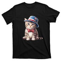 American Cat 4th Of July Cat Patriotic Cats American Shorthair Kitten T-Shirt