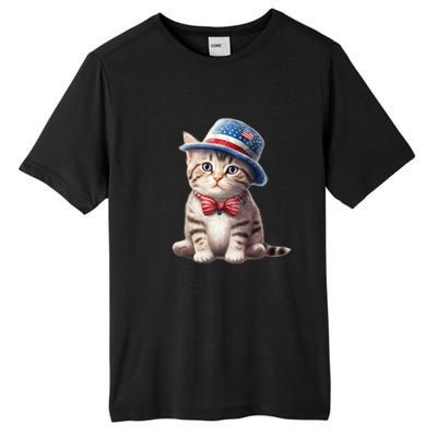 American Cat 4th Of July Cat Patriotic Cats American Shorthair Kitten Tall Fusion ChromaSoft Performance T-Shirt