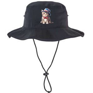 American Cat 4th Of July Cat Patriotic Cats American Shorthair Kitten Legacy Cool Fit Booney Bucket Hat