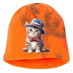 American Cat 4th Of July Cat Patriotic Cats American Shorthair Kitten Kati - Camo Knit Beanie