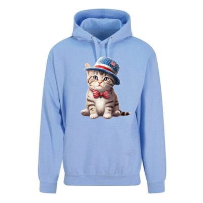 American Cat 4th Of July Cat Patriotic Cats American Shorthair Kitten Unisex Surf Hoodie