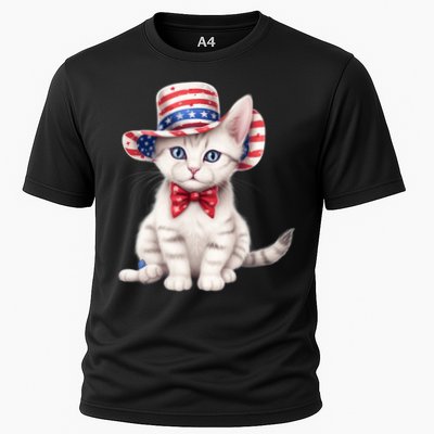 American Cat 4th Of July Cat Patriotic Cats American Shorthair Kitten Performance Shirt