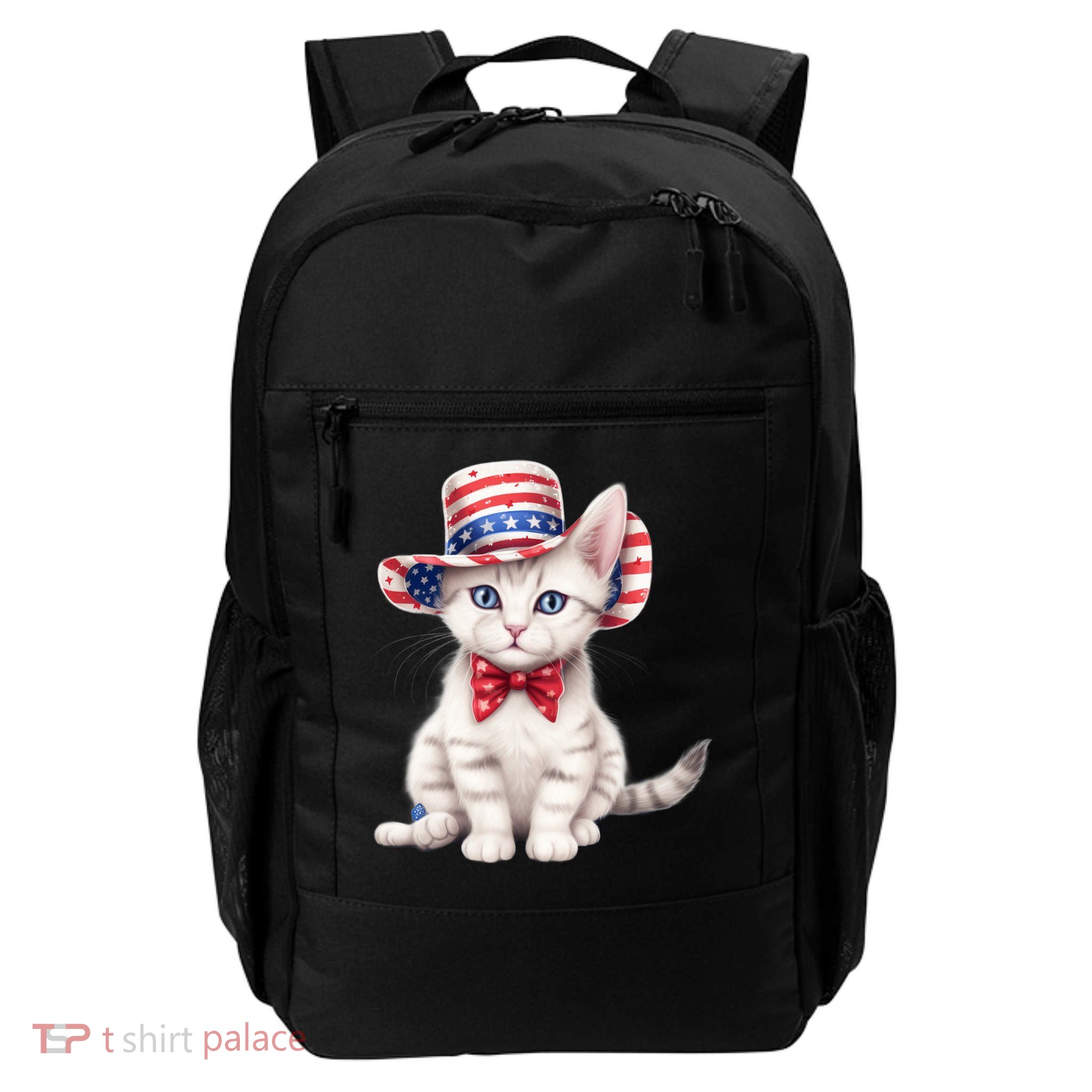 American Cat 4th Of July Cat Patriotic Cats American Shorthair Kitten Backpack