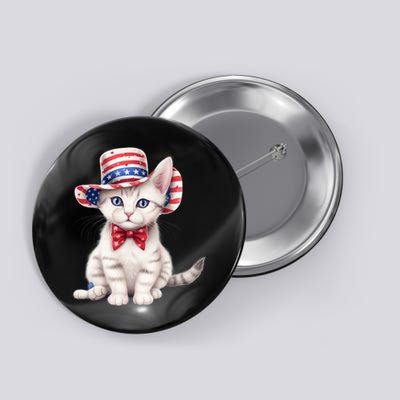 American Cat 4th Of July Cat Patriotic Cats American Shorthair Kitten Button
