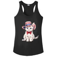 American Cat 4th Of July Cat Patriotic Cats American Shorthair Kitten Ladies PosiCharge Competitor Racerback Tank