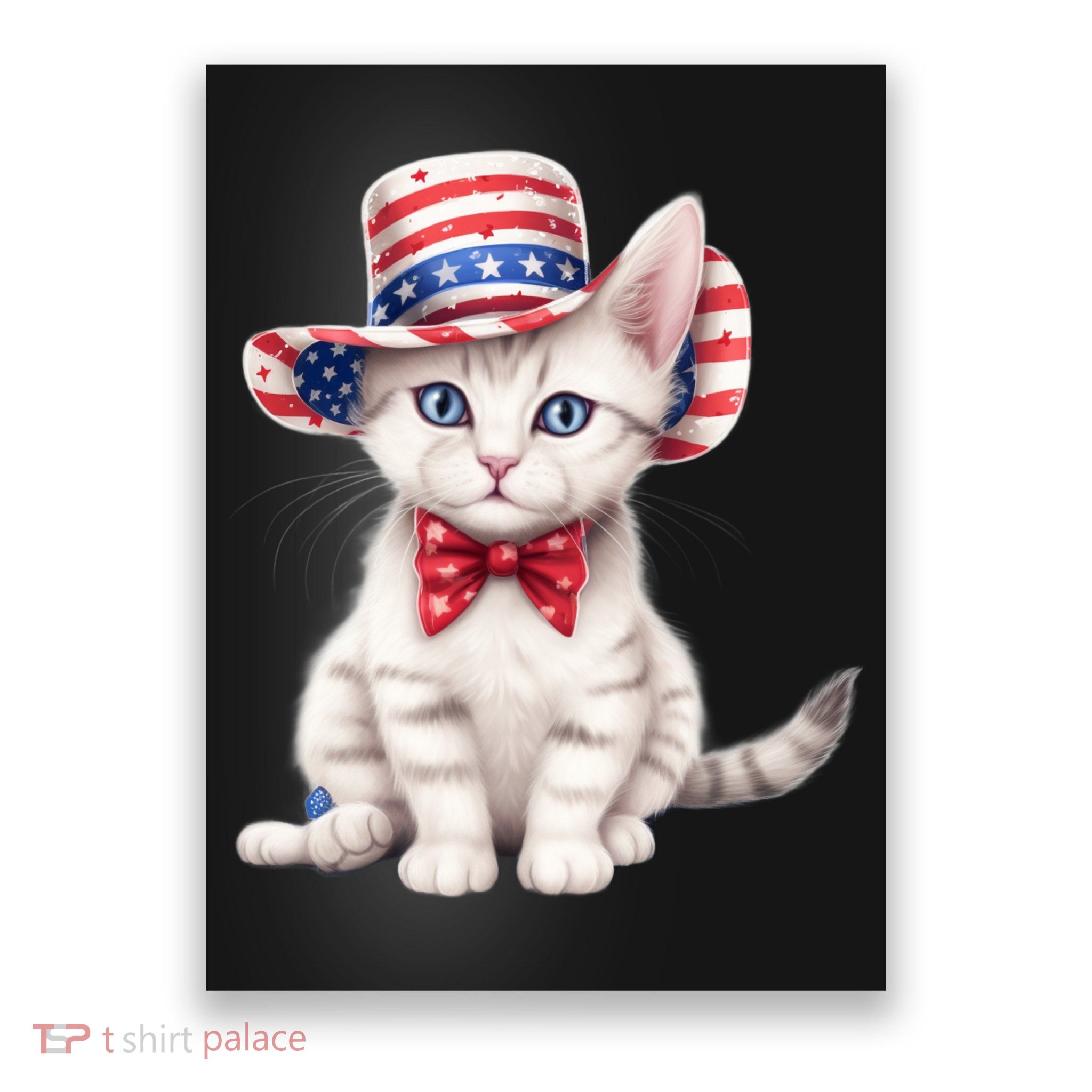 American Cat 4th Of July Cat Patriotic Cats American Shorthair Kitten Poster
