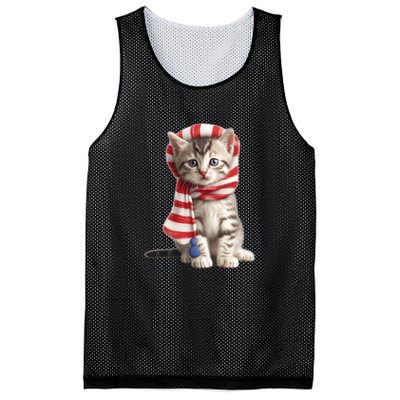 American Cat 4th Of July Cat Patriotic Cats American Shorthair Kitten Mesh Reversible Basketball Jersey Tank