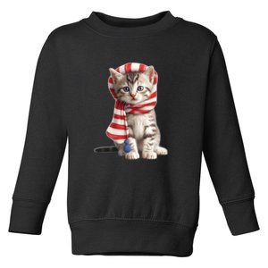 American Cat 4th Of July Cat Patriotic Cats American Shorthair Kitten Toddler Sweatshirt