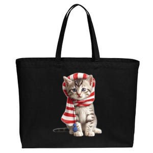 American Cat 4th Of July Cat Patriotic Cats American Shorthair Kitten Cotton Canvas Jumbo Tote