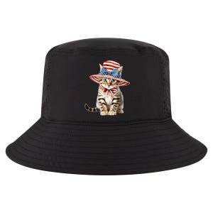 American Cat 4th Of July Cat Patriotic Cats Bengal Kitten Cool Comfort Performance Bucket Hat