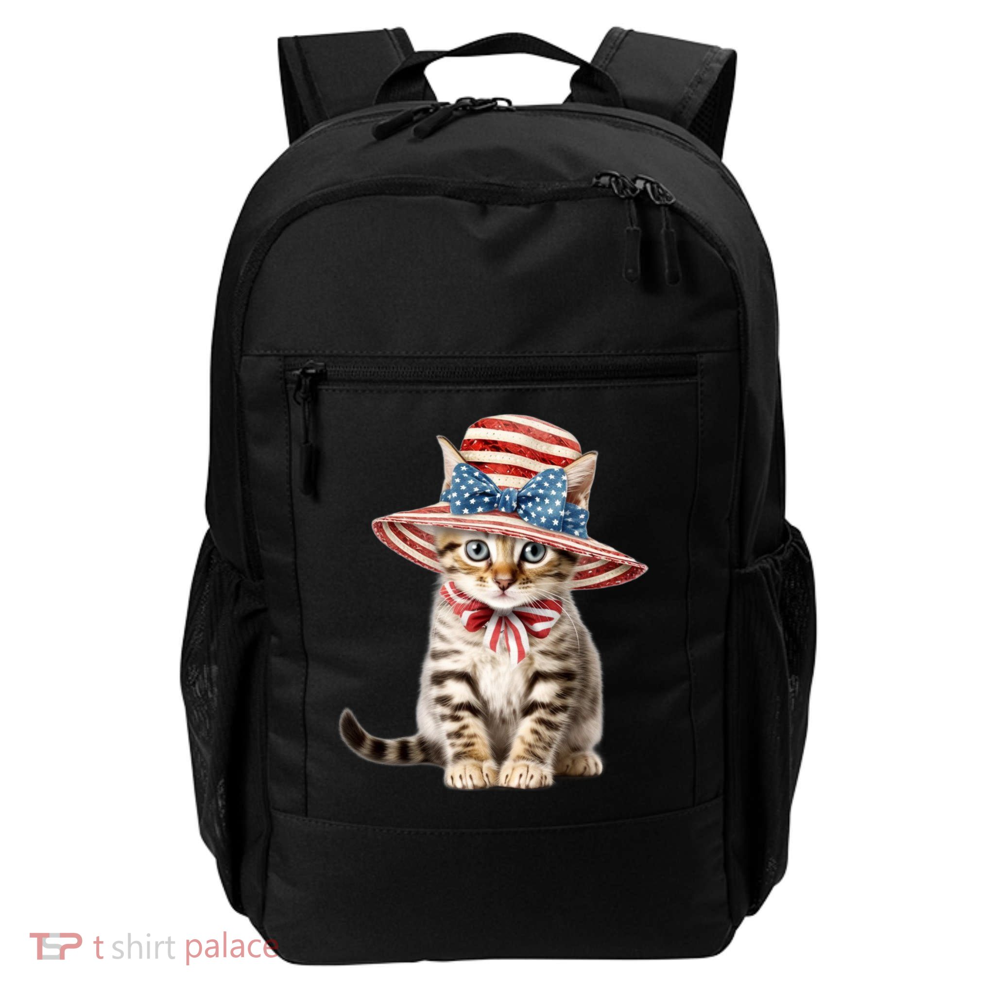 American Cat 4th Of July Cat Patriotic Cats Bengal Kitten Backpack