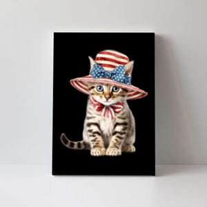 American Cat 4th Of July Cat Patriotic Cats Bengal Kitten Canvas