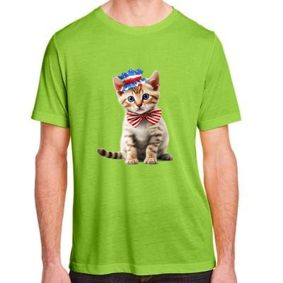 American Cat 4th Of July Cat Patriotic Cats Bengal Kitten Adult ChromaSoft Performance T-Shirt