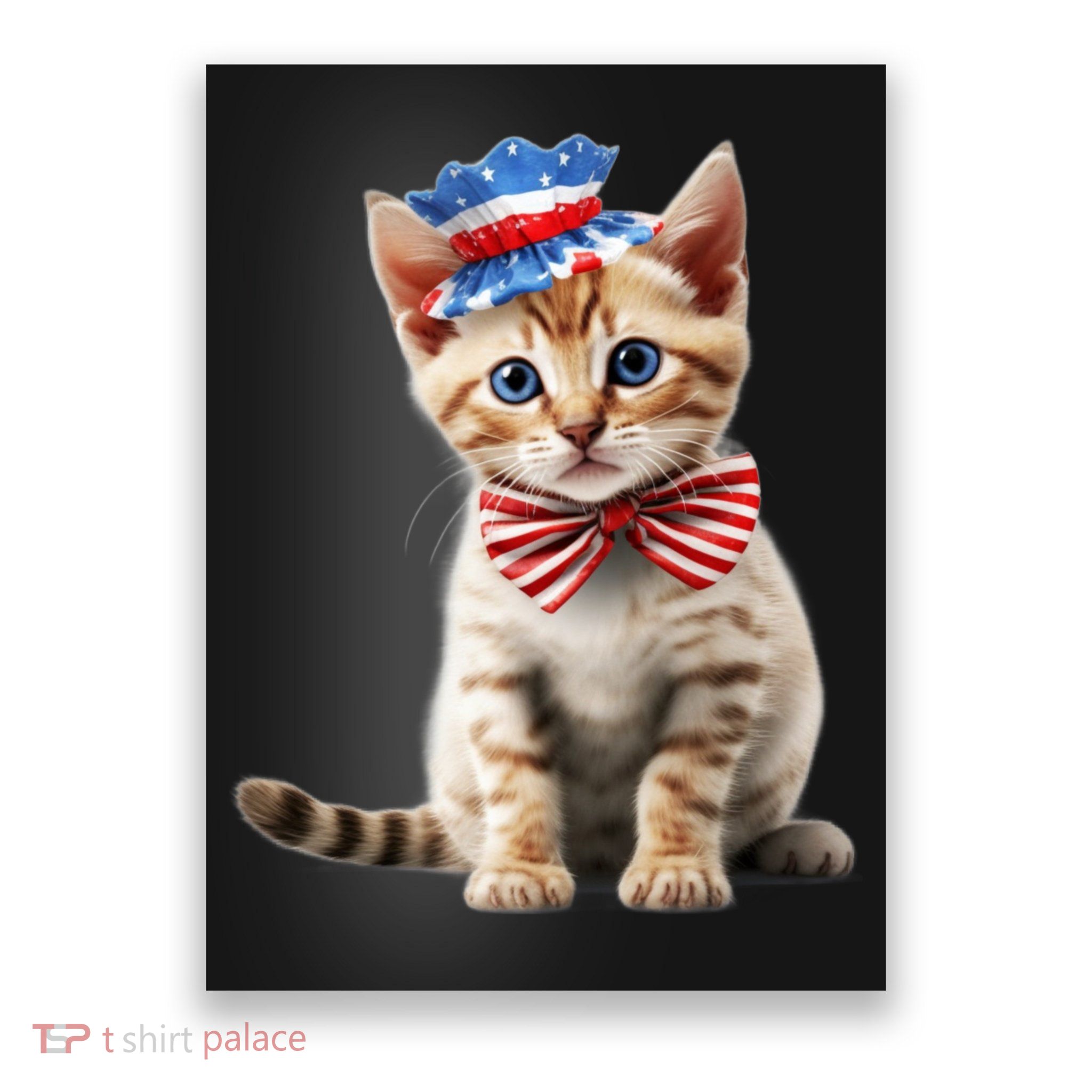 American Cat 4th Of July Cat Patriotic Cats Bengal Kitten Poster