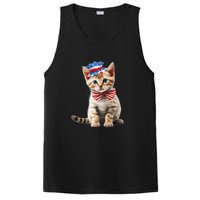 American Cat 4th Of July Cat Patriotic Cats Bengal Kitten PosiCharge Competitor Tank