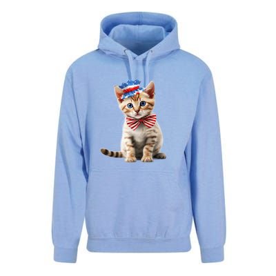 American Cat 4th Of July Cat Patriotic Cats Bengal Kitten Unisex Surf Hoodie