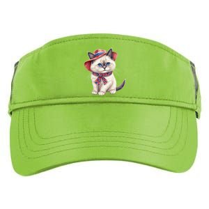 American Cat 4th Of July Cat Patriotic Cats Birman Kitten Adult Drive Performance Visor