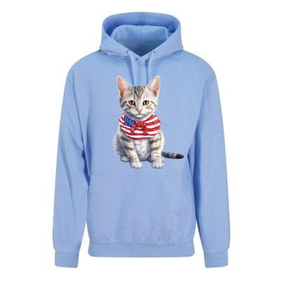 American Cat 4th Of July Cat Patriotic Cats Egyptian Mau Kitten Unisex Surf Hoodie